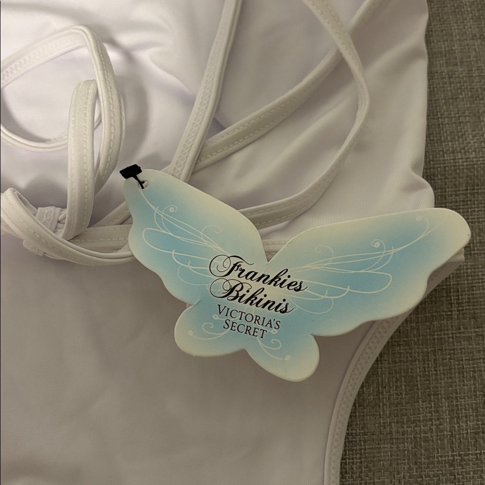 Frankie's Bikinis Elegant White Swimsuit - Picture 3 of 4